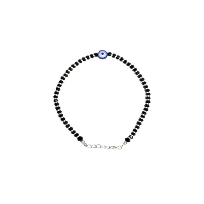 Azita 925 Sterling Silver Single Evil Eye Nazaria Bracelet for Women and Girls with Certificate Of Authenticity and 925 Stamp
