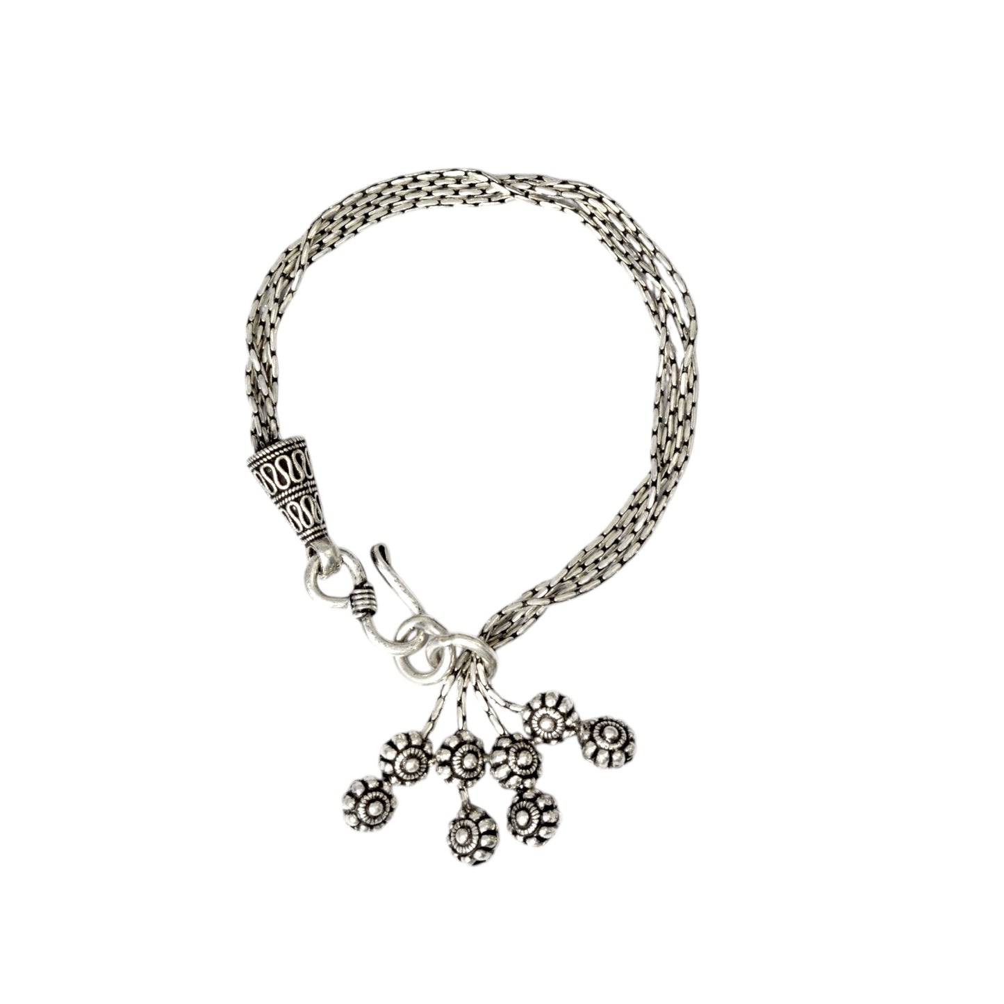Azita 925 Sterling Silver Adjustable Bracelet for Women and Girls with Certificate of Authenticity and BIS Hallmark.