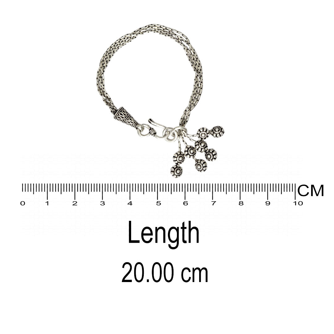 Azita 925 Sterling Silver Adjustable Bracelet for Women and Girls with Certificate of Authenticity and BIS Hallmark.