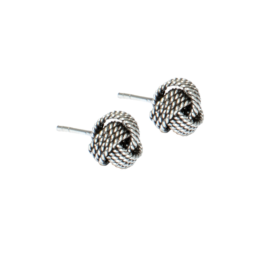 Azita 925 Sterling Silver Oxidised Twisted Spiral Stud Earrings for Women and Girls with Certificate Of Authenticity and 925 Stamp
