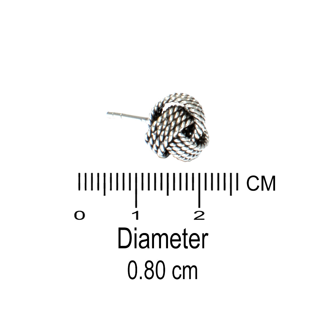 Azita 925 Sterling Silver Oxidised Twisted Spiral Stud Earrings for Women and Girls with Certificate Of Authenticity and 925 Stamp