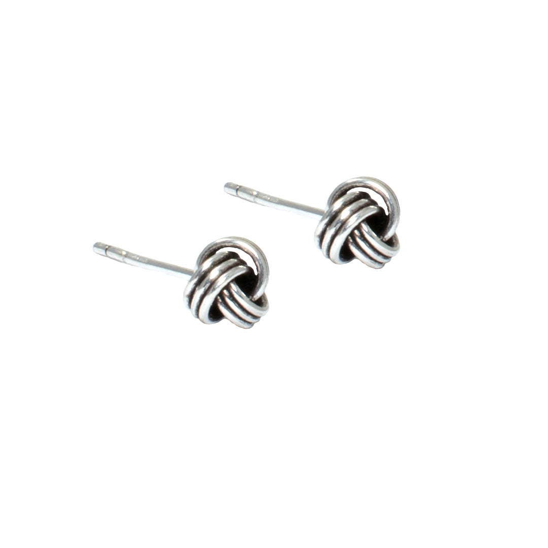 Azita 925 Sterling Silver Oxidised Twisted Stud Earrings for Women and Girls with Certificate Of Authenticity and 925 Stamp