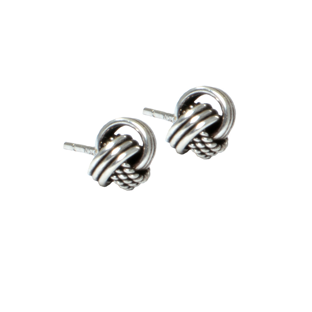 Azita 925 Sterling Silver Oxidised Simple twisted and spiral Stud Earrings for Women and Girls with Certificate Of Authenticity and 925 Stamp