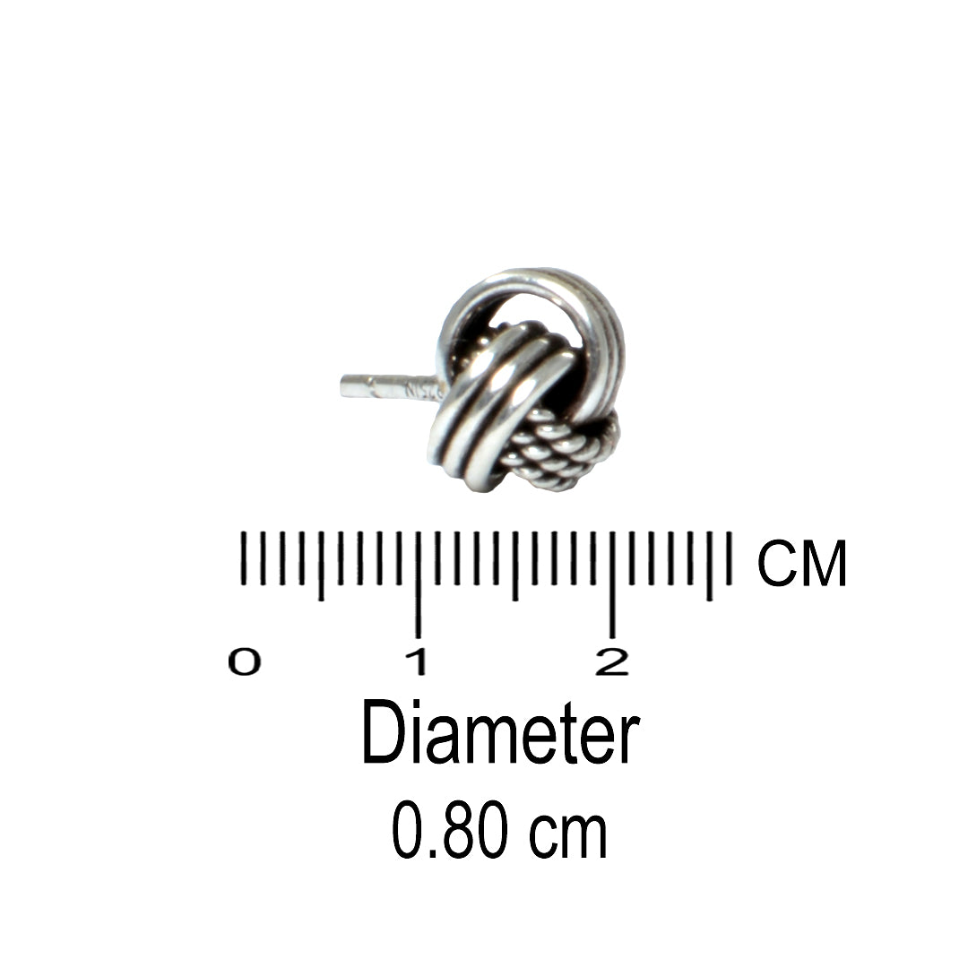 Azita 925 Sterling Silver Oxidised Simple twisted and spiral Stud Earrings for Women and Girls with Certificate Of Authenticity and 925 Stamp