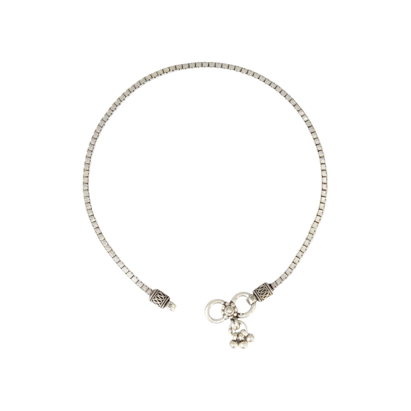 Azita 925 Sterling Silver Venetian Sleek Anklet/Payal For Women and Girls with Certificate of Authenticity and 925 Stamp.