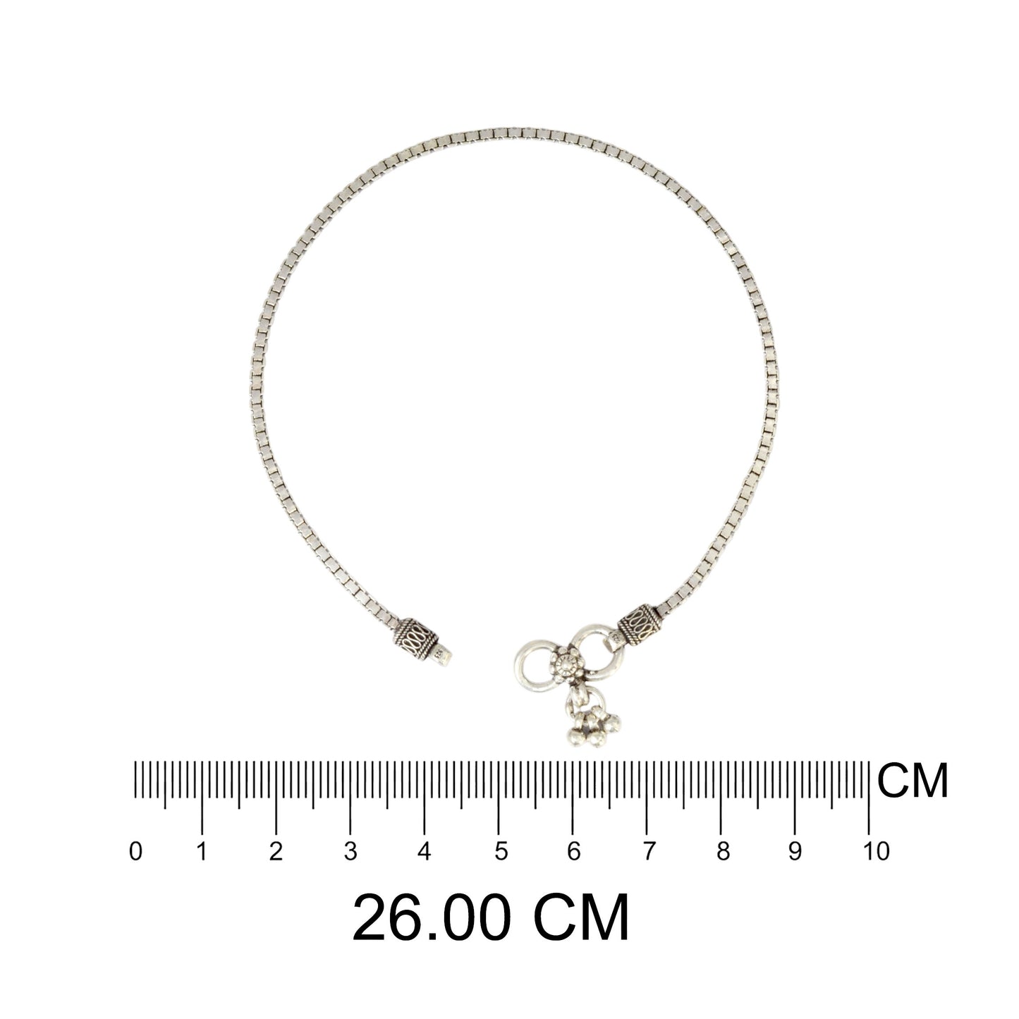 Azita 925 Sterling Silver Venetian Sleek Anklet/Payal For Women and Girls with Certificate of Authenticity and 925 Stamp.