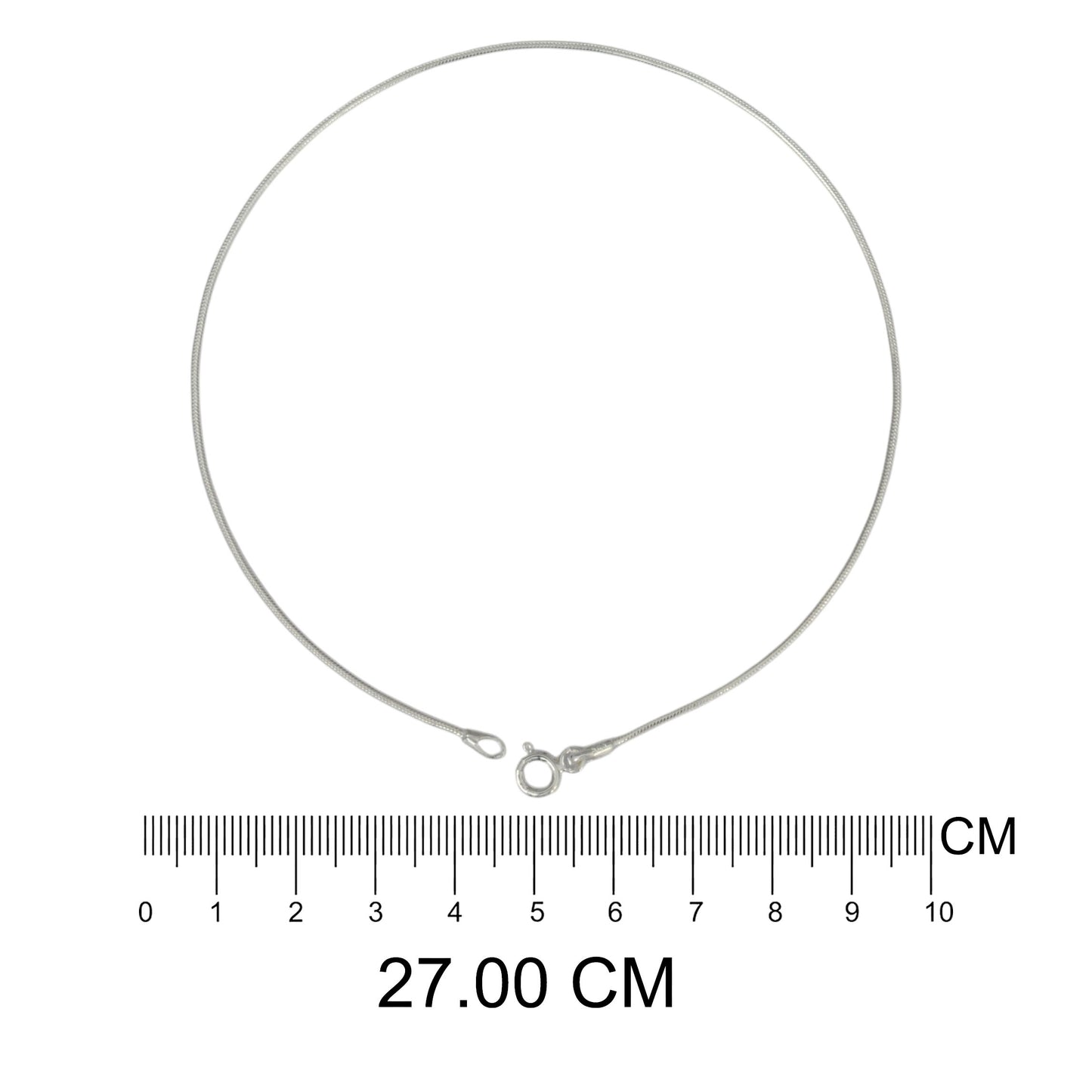 Azita 925 Sterling Silver Plain Sleek Anklet/Payal For Women and Girls with Certificate of Authenticity and 925 Stamp.| Single Anklet |