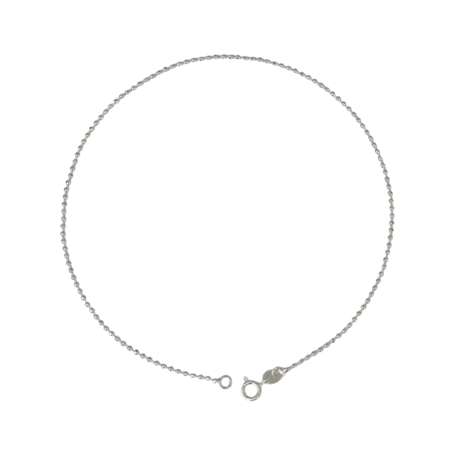 Azita 925 Sterling Silver Ball Chain Sleek Anklet/Payal For Women and Girls with Certificate of Authenticity and 925 Stamp.| Single Anklet |