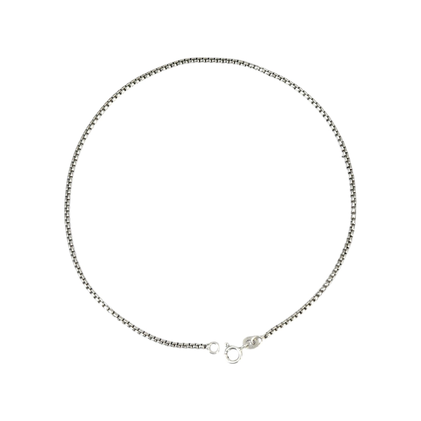 Azita 925 Sterling Silver Box Chain Sleek Anklet/Payal For Women and Girls |Extra Small Box Chain| with Certificate of Authenticity and 925 Stamp.| Single Anklet |