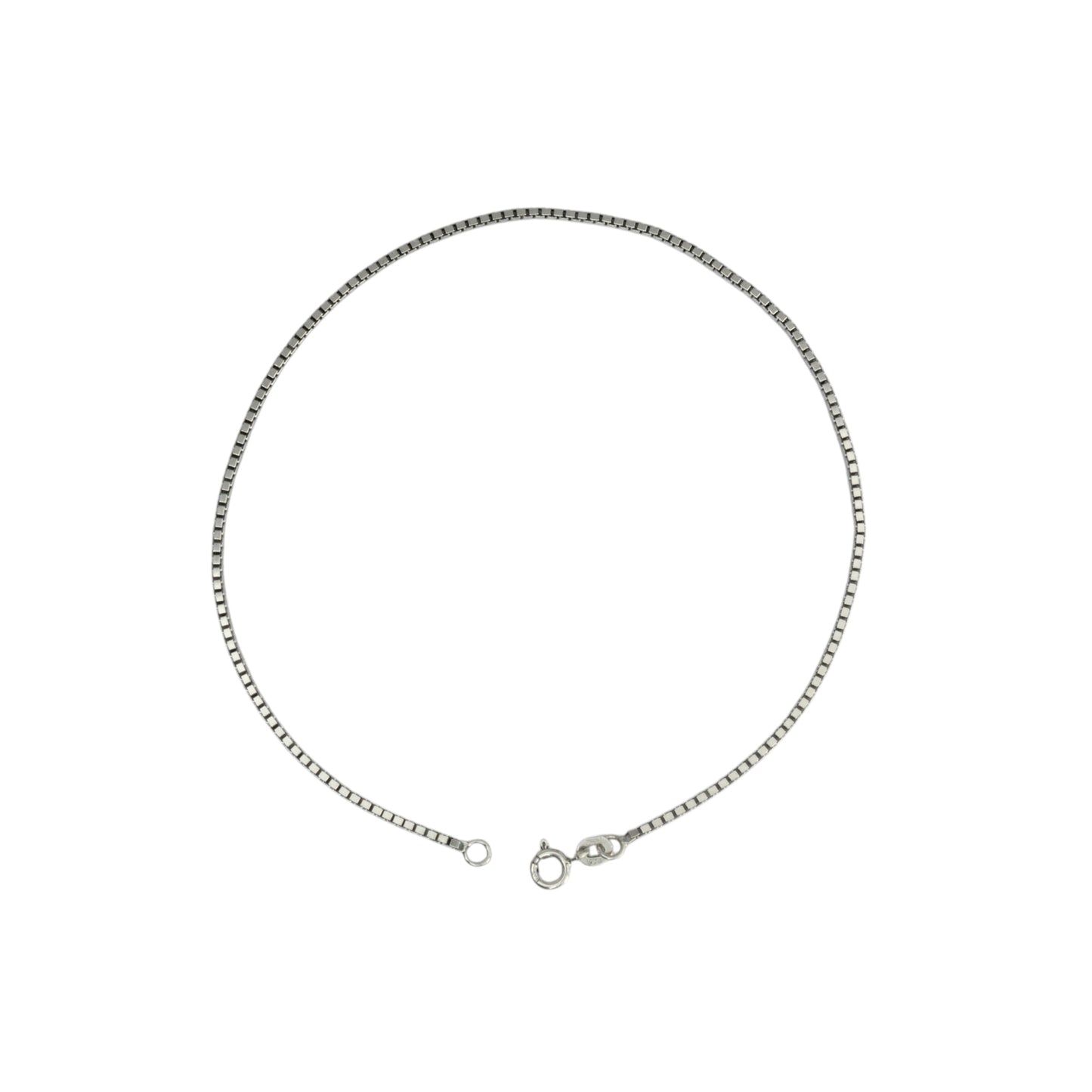 Azita 925 Sterling Silver Box Chain Sleek Anklet/Payal For Women and Girls |Small Box Chain| with Certificate of Authenticity and 925 Stamp.| Single Anklet |