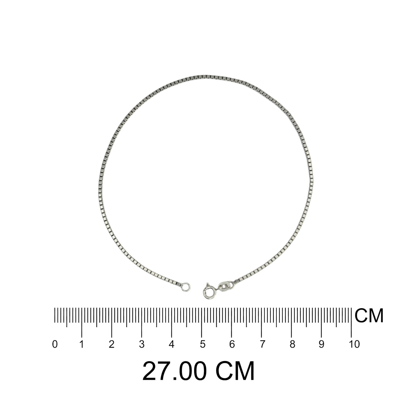 Azita 925 Sterling Silver Box Chain Sleek Anklet/Payal For Women and Girls |Small Box Chain| with Certificate of Authenticity and 925 Stamp.| Single Anklet |