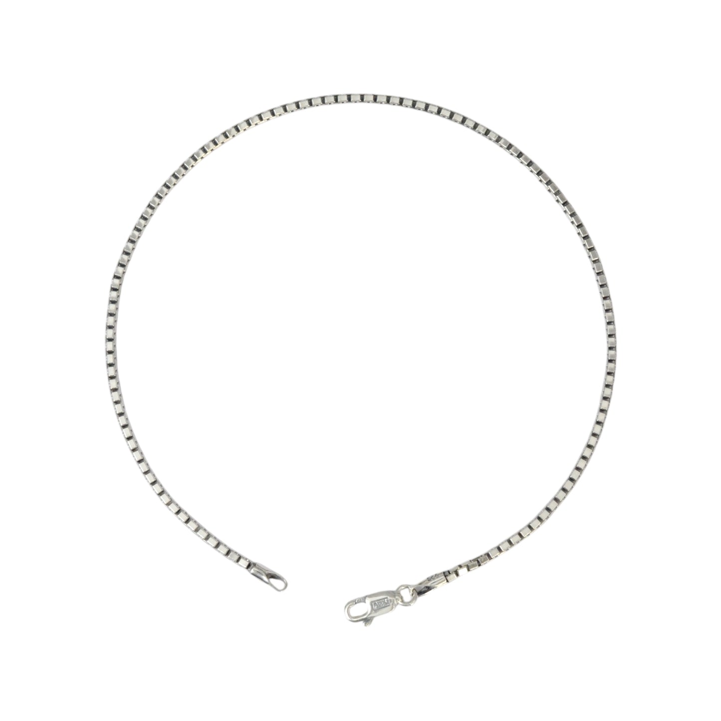 Azita 925 Sterling Silver Box Chain Sleek Anklet/Payal For Women and Girls |Medium Box Chain| with Certificate of Authenticity and 925 Stamp.| Single Anklet |