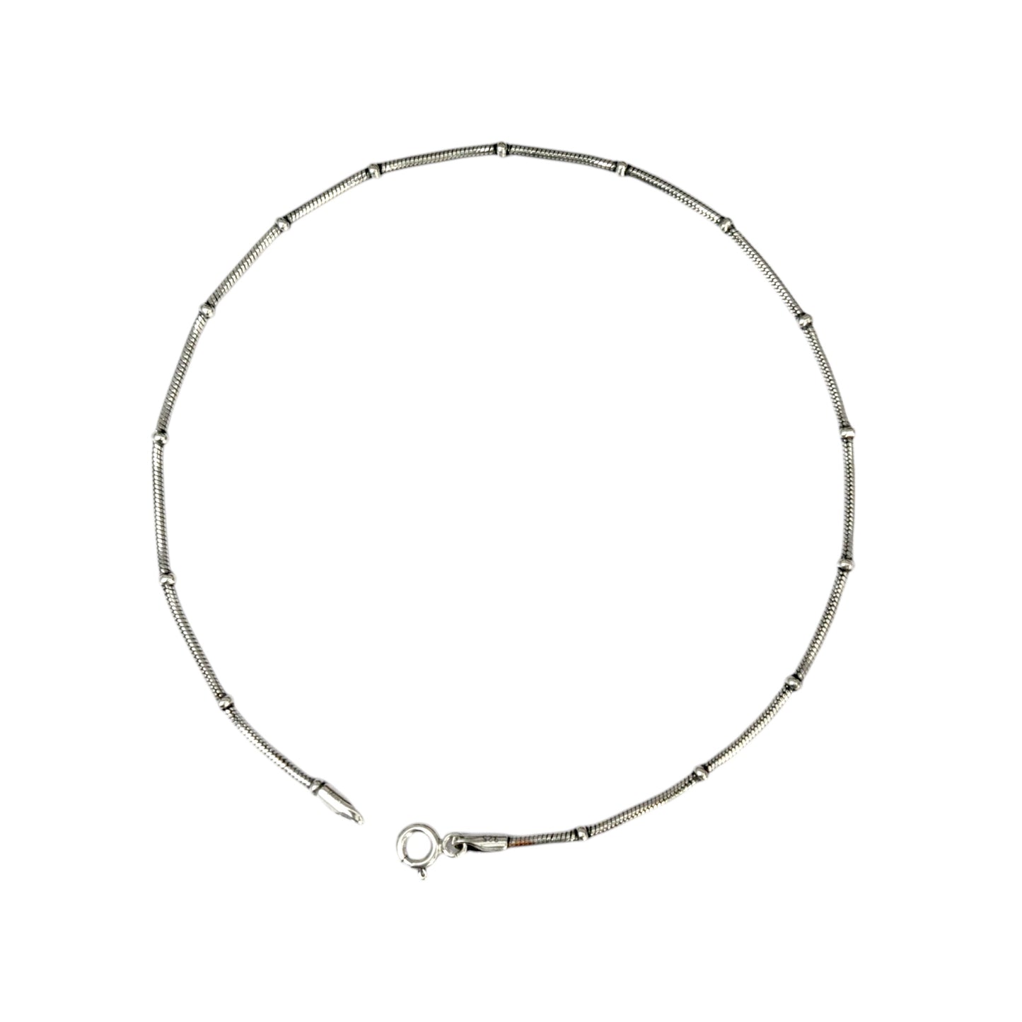 Azita 925 Sterling Silver Satellite Chain Sleek Anklet/Payal For Women and Girls with Certificate of Authenticity and 925 Stamp.| Single Anklet |