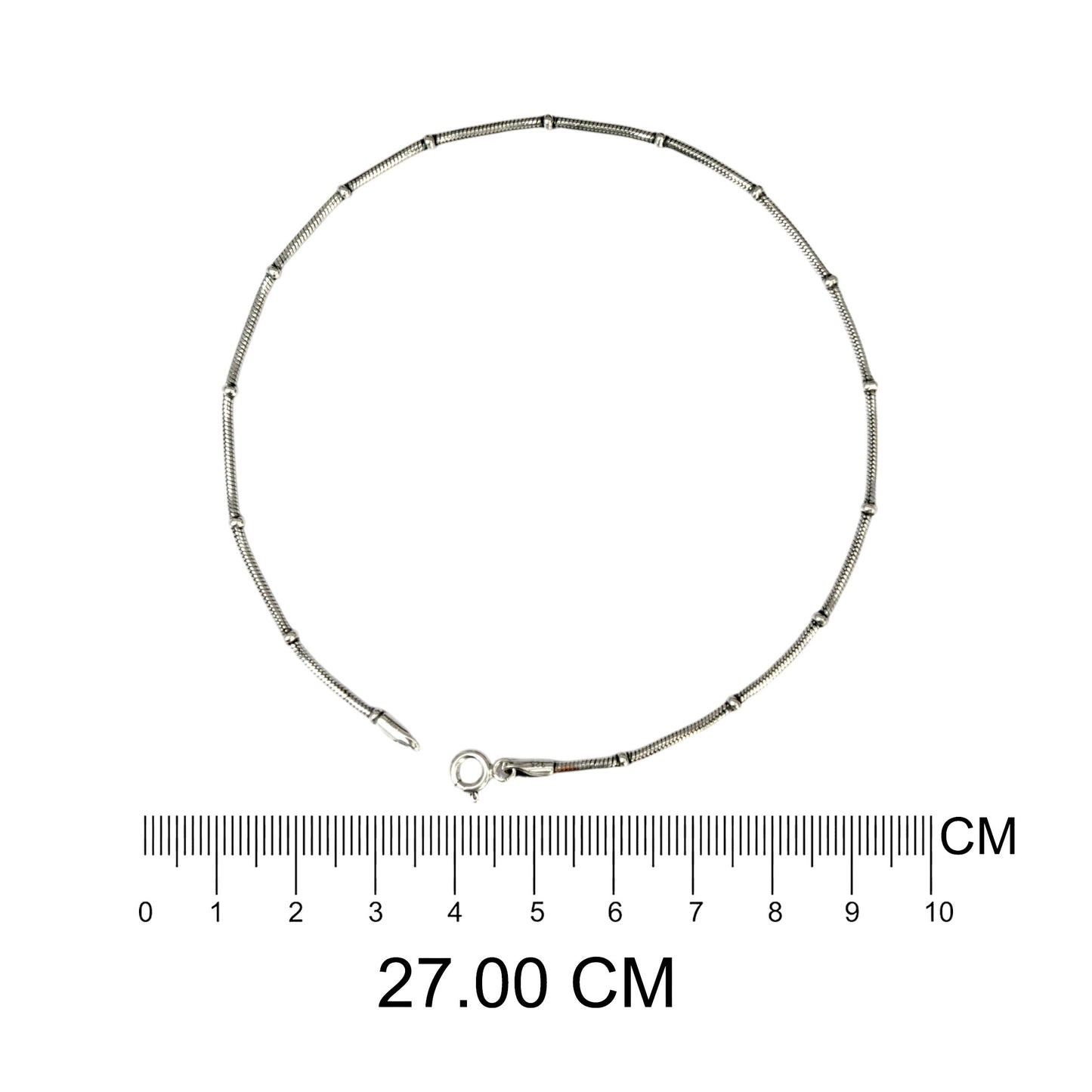 Azita 925 Sterling Silver Satellite Chain Sleek Anklet/Payal For Women and Girls with Certificate of Authenticity and 925 Stamp.| Single Anklet |