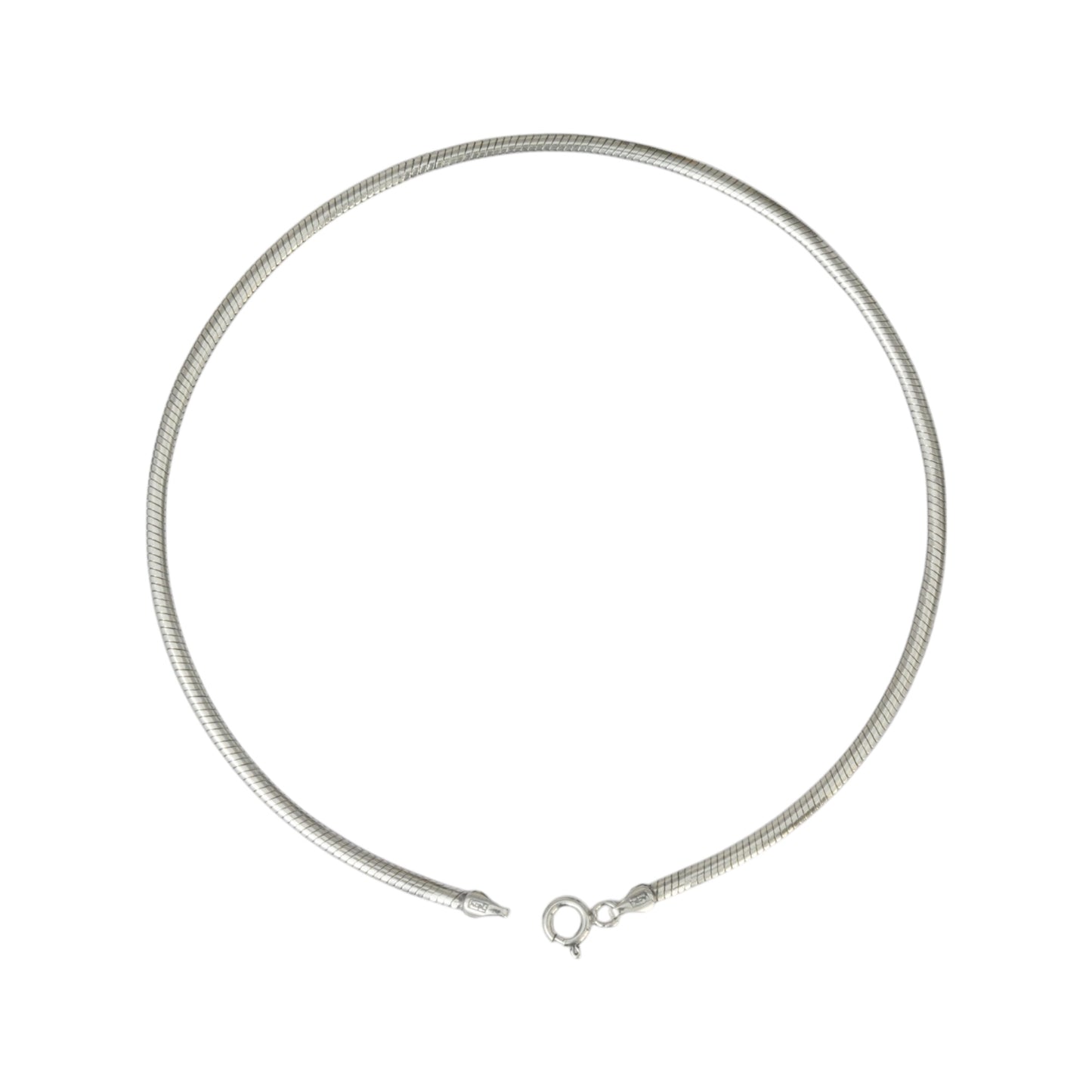 Azita 925 Sterling Silver Flat Snake Chain Sleek Anklet/Payal For Women and Girls with Certificate of Authenticity and 925 Stamp.| Single Anklet |