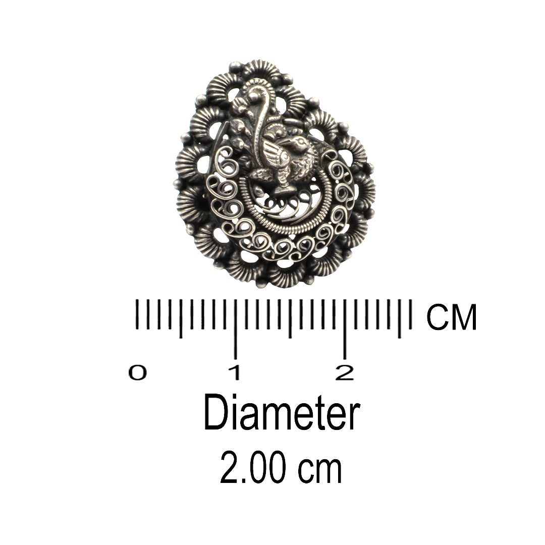 Azita 925 Sterling Silver Antique Peacock Ring for women with Certificate of Authenticity and 925 Hallmarked.