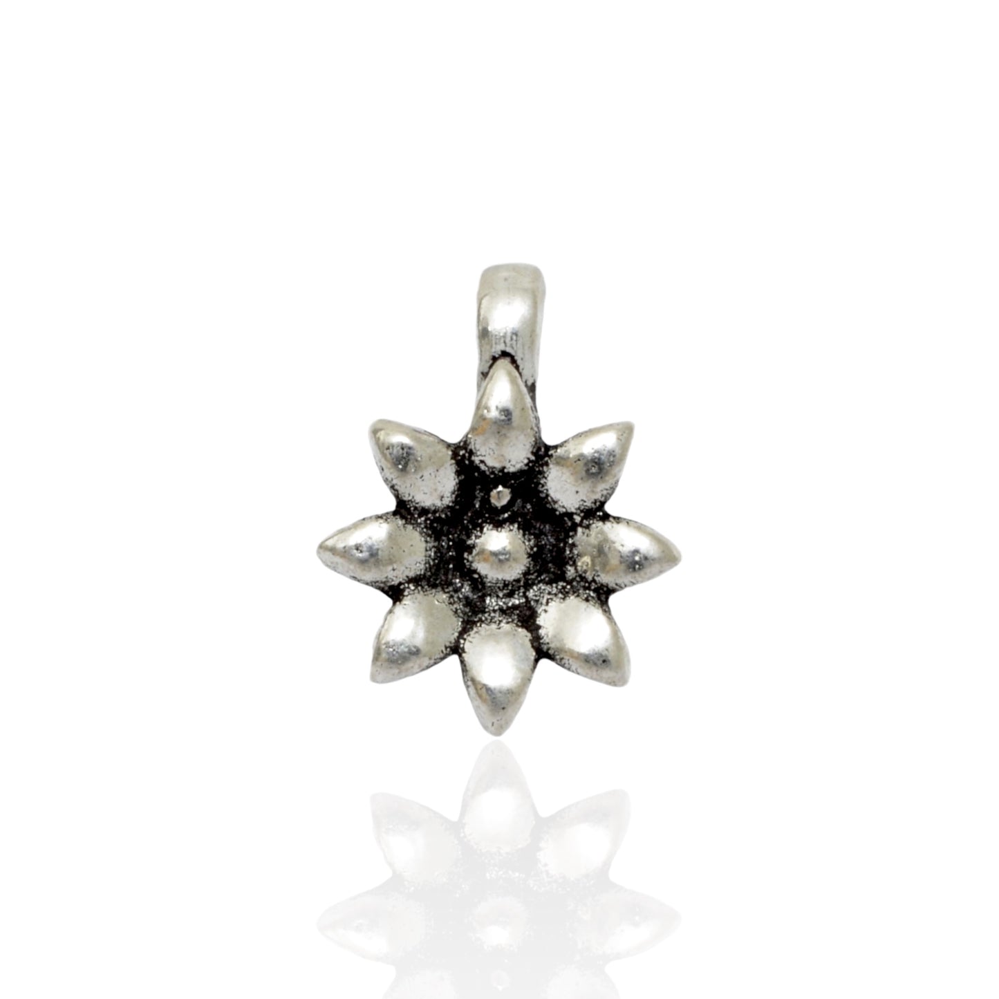 Azita 925 Sterling Silver Nose Pins/Rings/Studs for Women and Girls with Certificate of Authenticity| Clip on Flower Nose Pin |