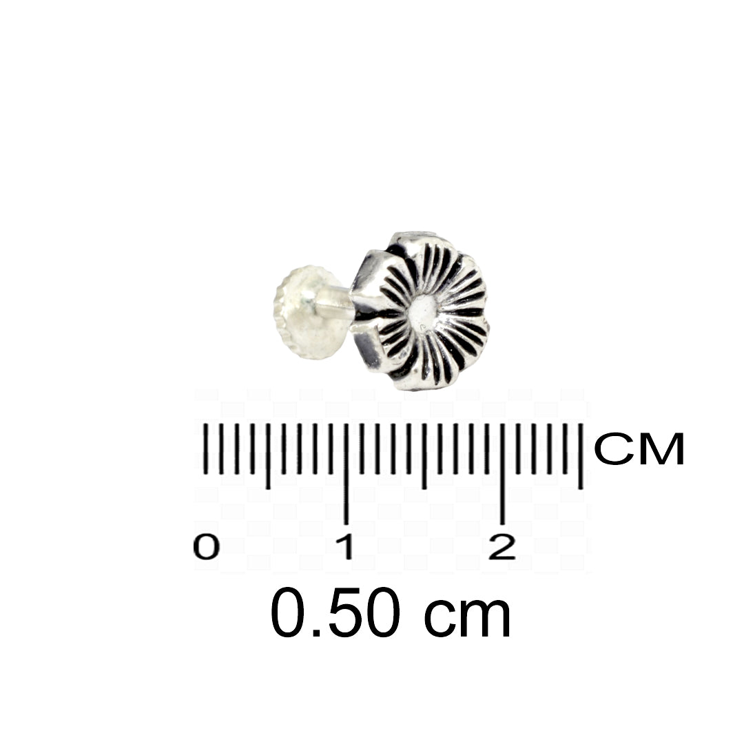 Azita 925 Sterling Silver Women Nose Pin with Certificate of Authenticity and Hallmark. (Bohemian 3)