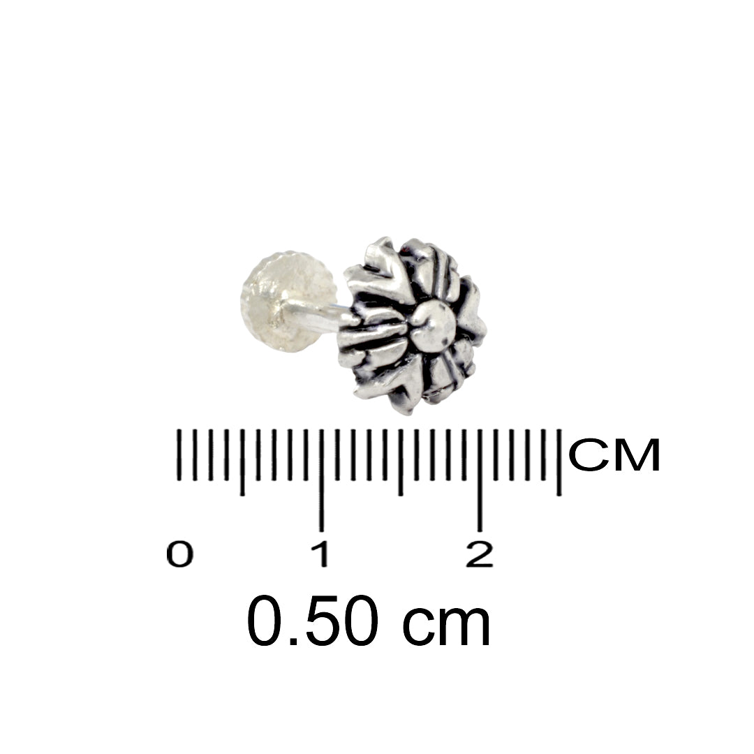 Azita 925 Sterling Silver Women Nose Pin with Certificate of Authenticity and Hallmark. (Bohemian 9)