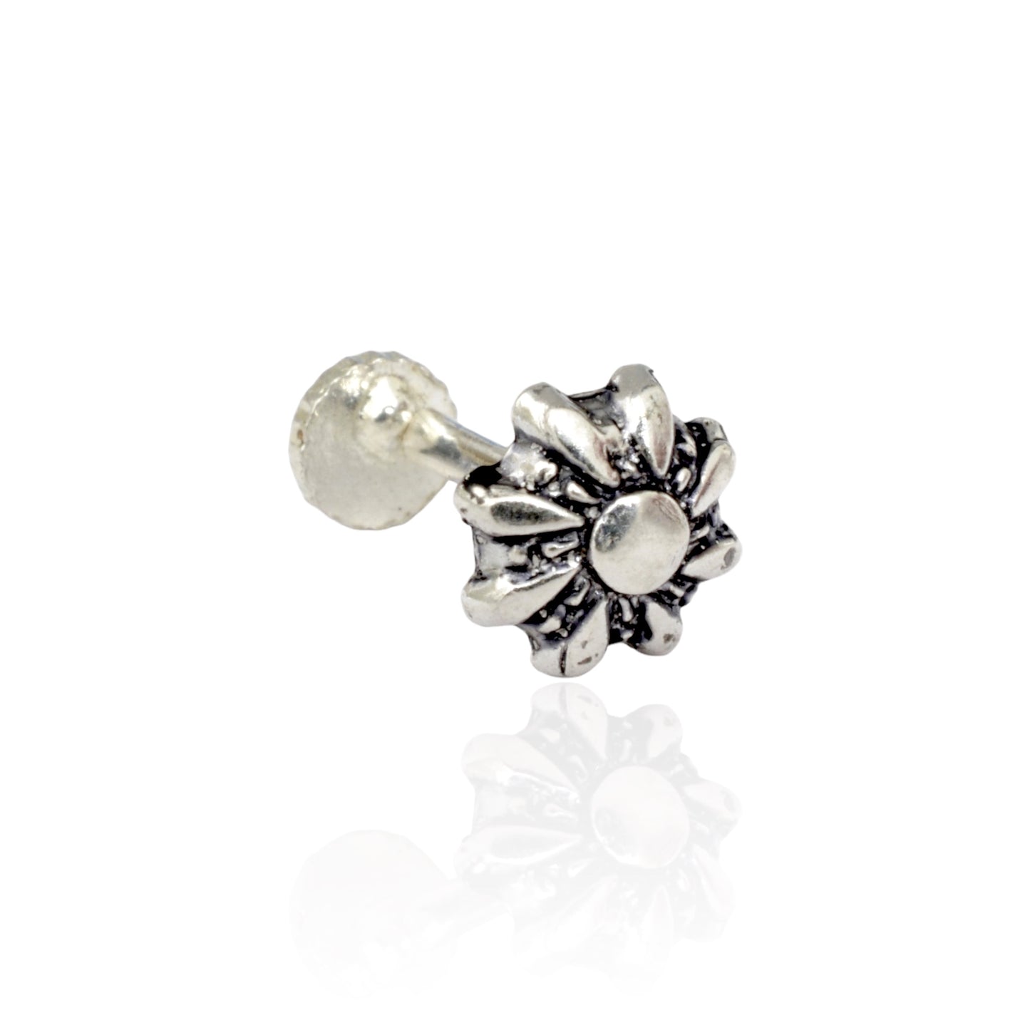 Azita 925 Sterling Silver Women Nose Pin with Certificate of Authenticity and Hallmark. (Bohemian 11)