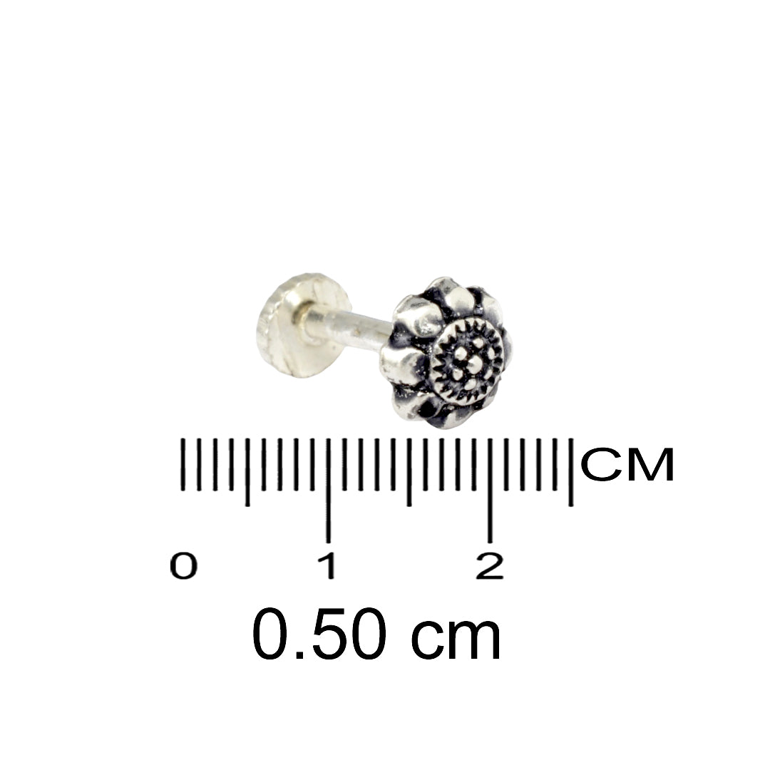 Azita 925 Sterling Silver Women Nose Pin with Certificate of Authenticity and Hallmark. (Bohemian 13)