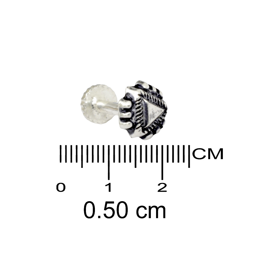 Azita 925 Sterling Silver Women Nose Pin with Certificate of Authenticity and Hallmark. (Bohemian 15)