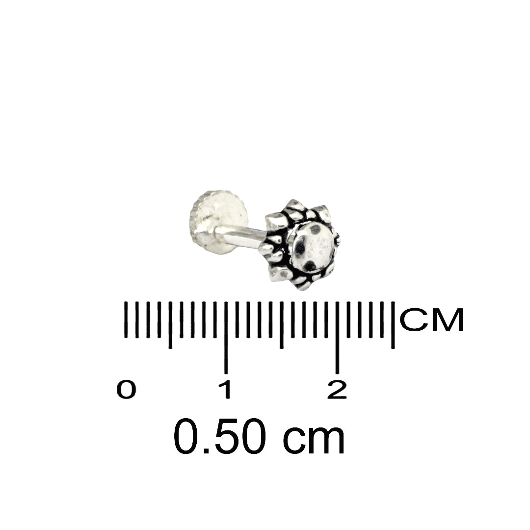 Azita 925 Sterling Silver Women Nose Pin with Certificate of Authenticity and Hallmark. (Bohemian 20)