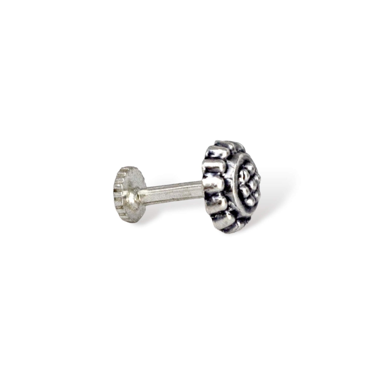 Azita 925 Sterling Silver Women Nose Pin with Certificate of Authenticity and Hallmark. (Bohemian 31)