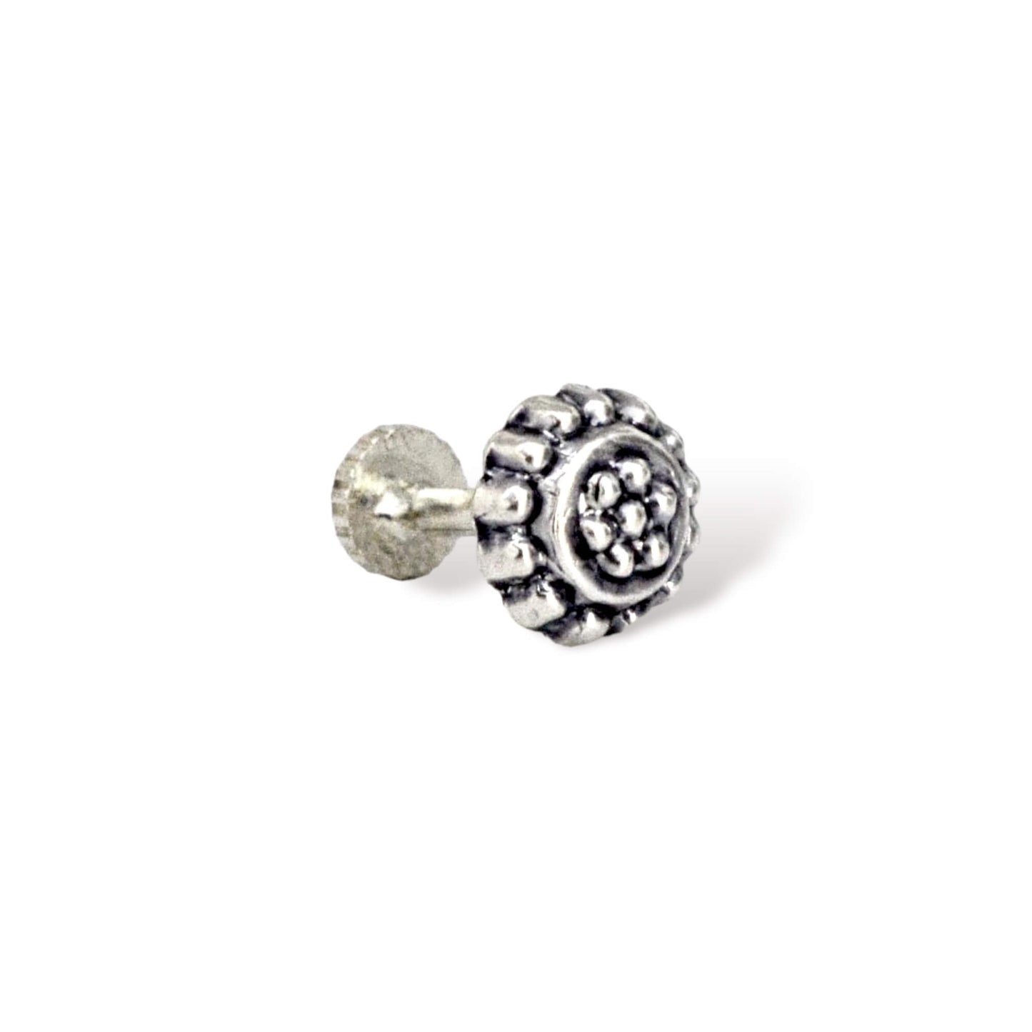 Azita 925 Sterling Silver Women Nose Pin with Certificate of Authenticity and Hallmark. (Bohemian 31)