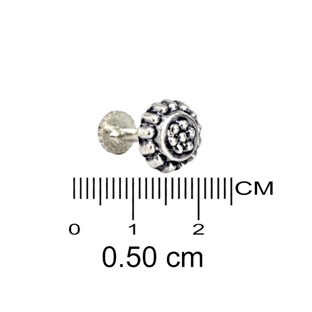 Azita 925 Sterling Silver Women Nose Pin with Certificate of Authenticity and Hallmark. (Bohemian 31)