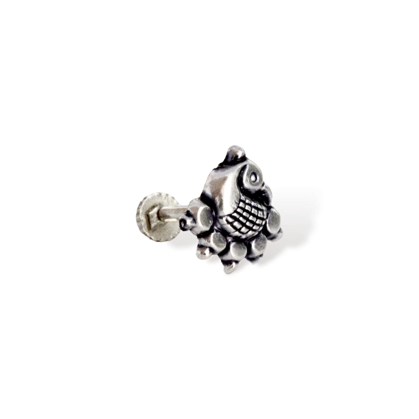 Azita 925 Sterling Silver Women Nose Pin with Certificate of Authenticity and Hallmark. (Bohemian 33)