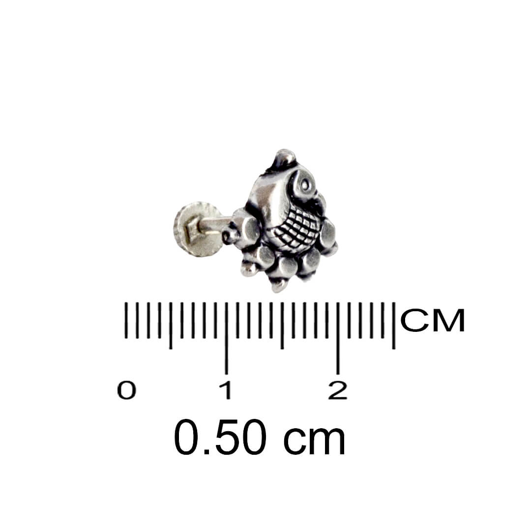 Azita 925 Sterling Silver Women Nose Pin with Certificate of Authenticity and Hallmark. (Bohemian 33)