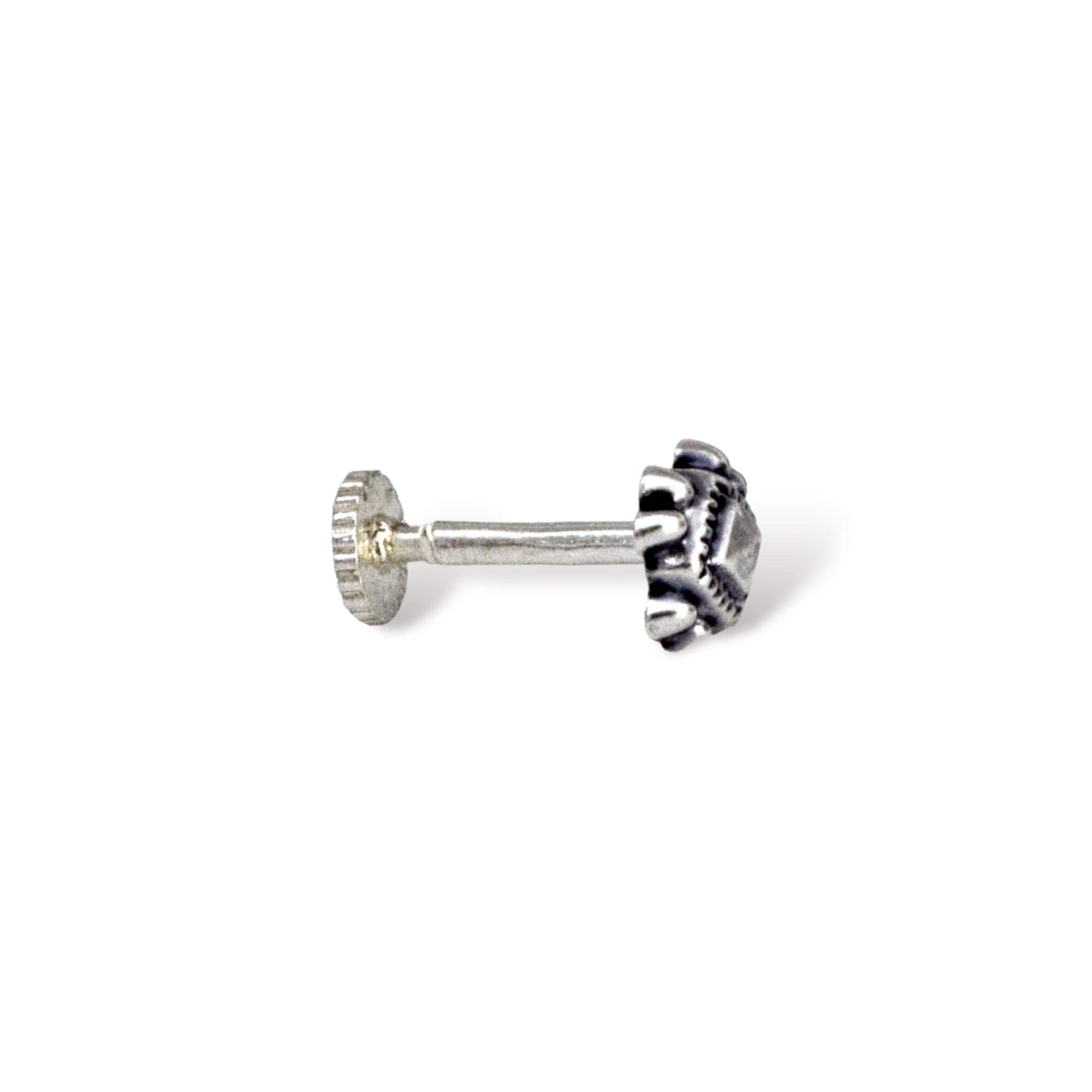 Azita 925 Sterling Silver Women Nose Pin with Certificate of Authenticity and Hallmark. (Bohemian 34)