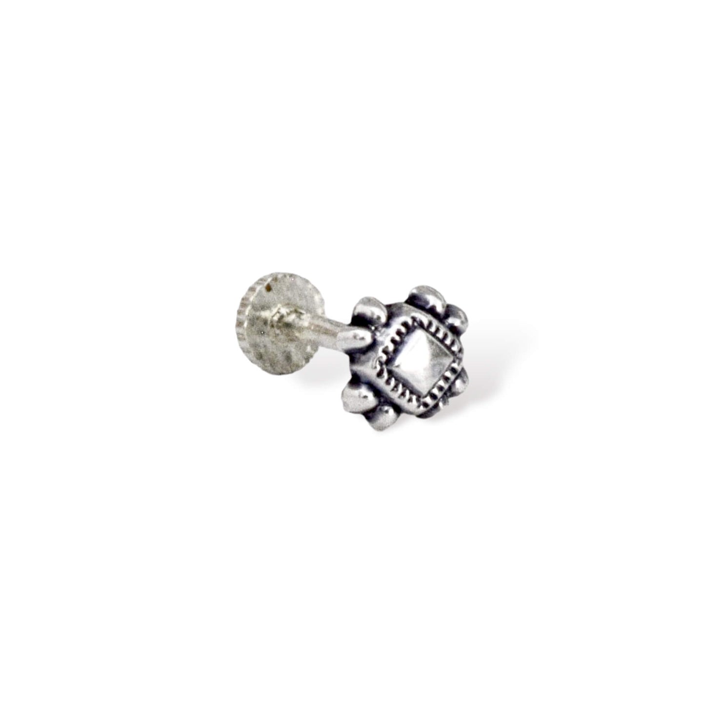 Azita 925 Sterling Silver Women Nose Pin with Certificate of Authenticity and Hallmark. (Bohemian 34)
