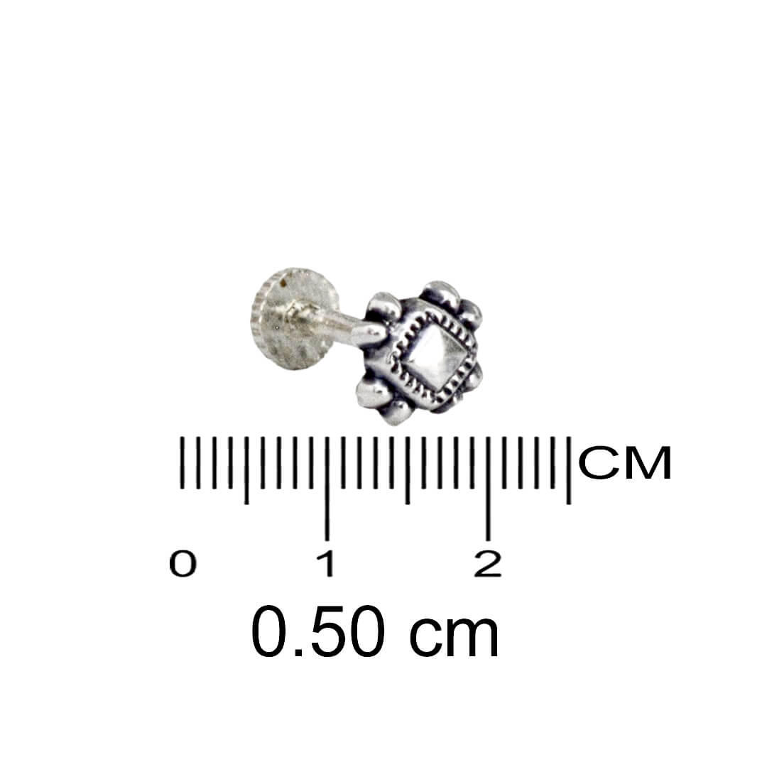 Azita 925 Sterling Silver Women Nose Pin with Certificate of Authenticity and Hallmark. (Bohemian 34)