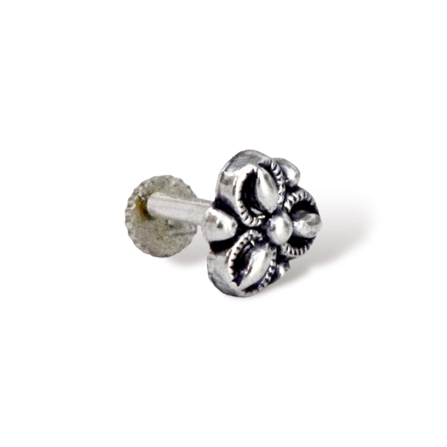 Azita 925 Sterling Silver Women Nose Pin with Certificate of Authenticity and Hallmark. (Bohemian 35)