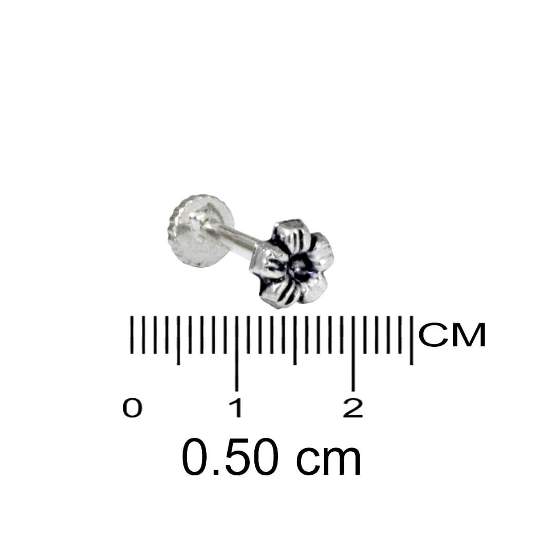 Azita 925 Sterling Silver Women Nose Pin with Certificate of Authenticity and Hallmark. (Bohemian 36)