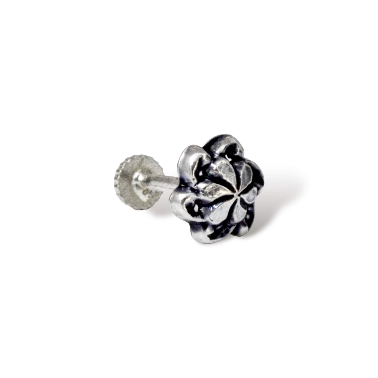 Azita 925 Sterling Silver Women Nose Pin with Certificate of Authenticity and Hallmark. (Bohemian 37)