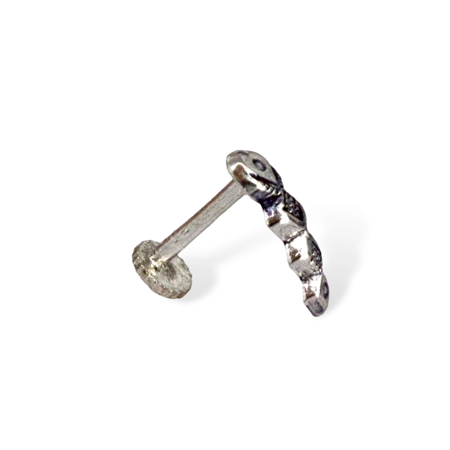 Azita 925 Sterling Silver Women Nose Pin with Certificate of Authenticity and Hallmark. (Bohemian 40)