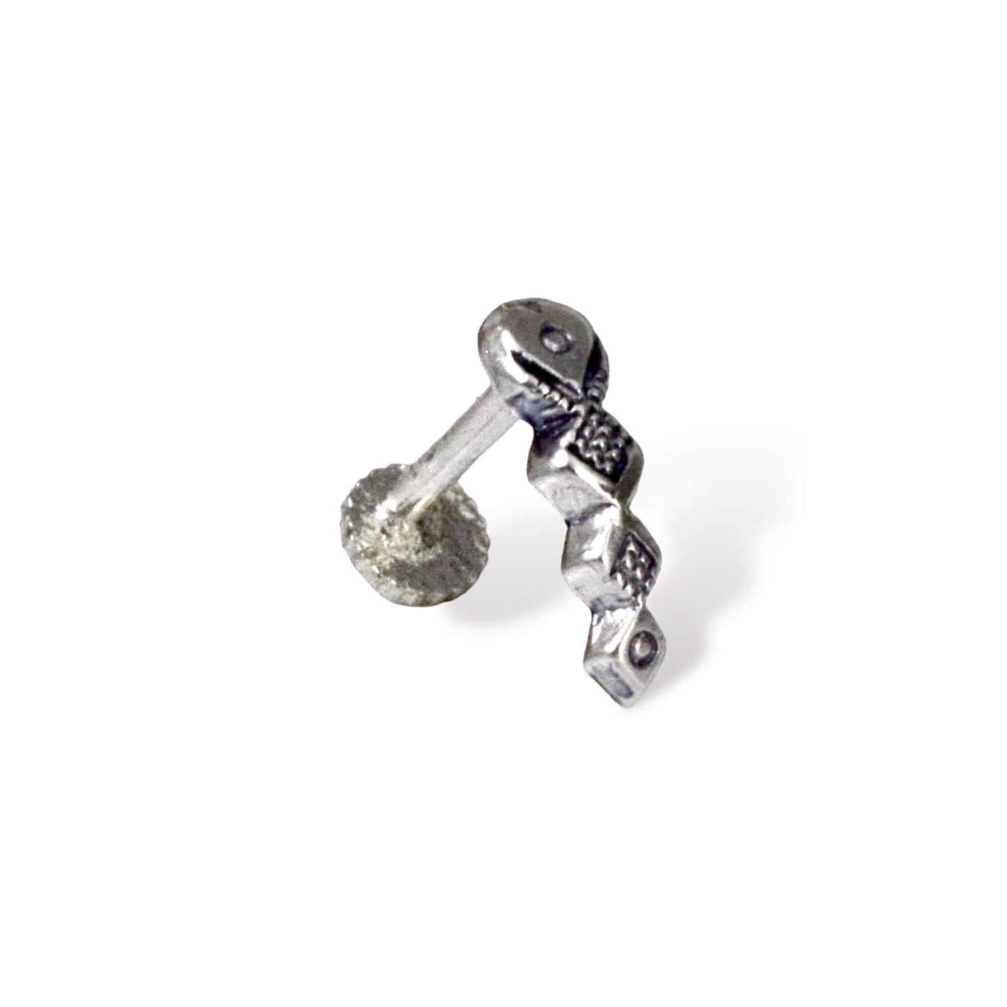 Azita 925 Sterling Silver Women Nose Pin with Certificate of Authenticity and Hallmark. (Bohemian 40)