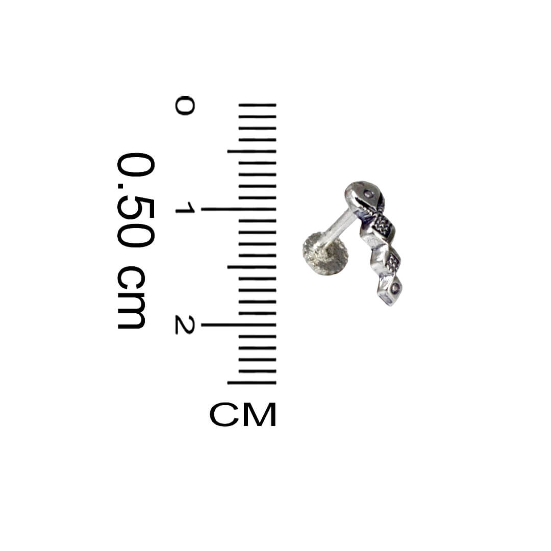 Azita 925 Sterling Silver Women Nose Pin with Certificate of Authenticity and Hallmark. (Bohemian 40)