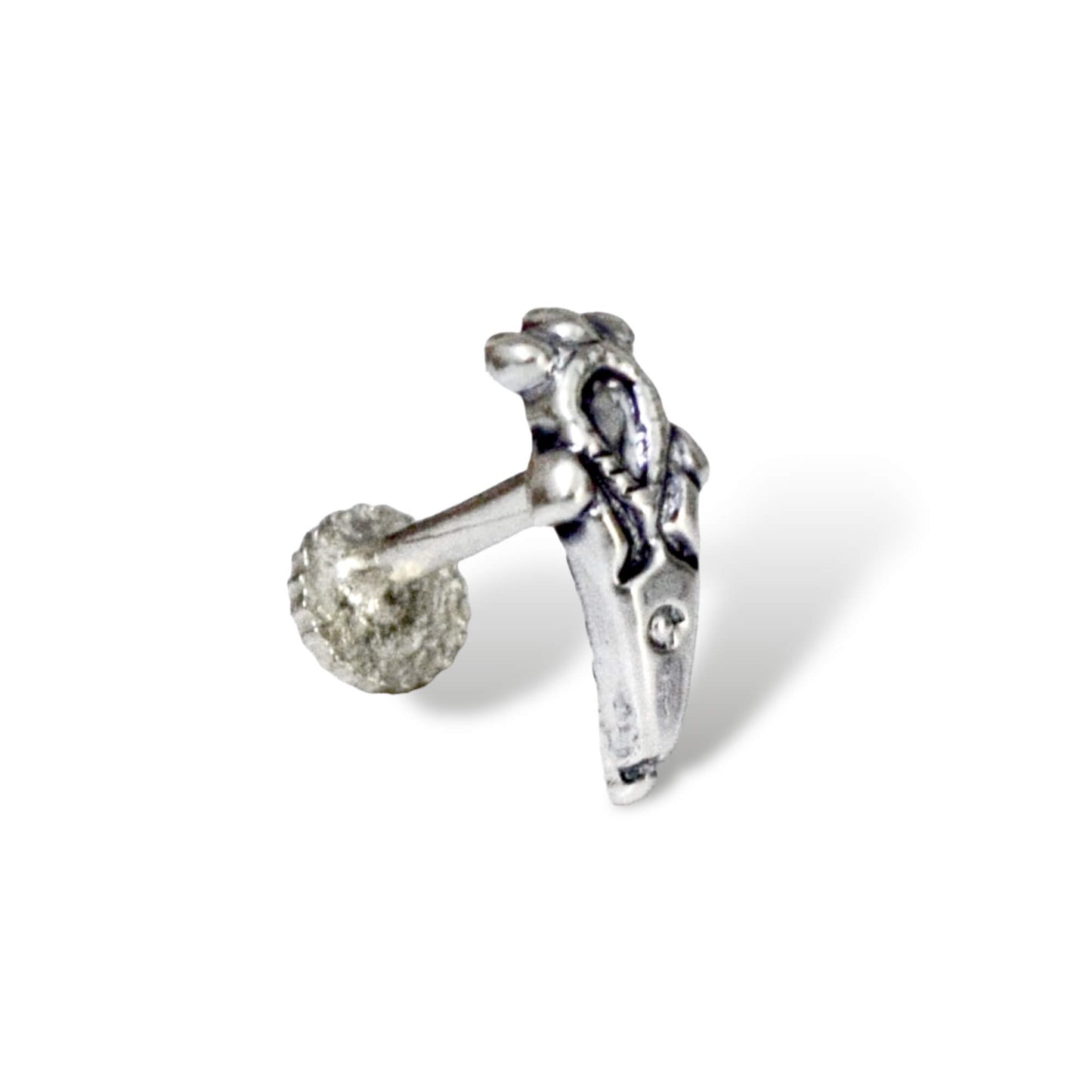 Azita 925 Sterling Silver Women Nose Pin with Certificate of Authenticity and Hallmark. (Bohemian 41)