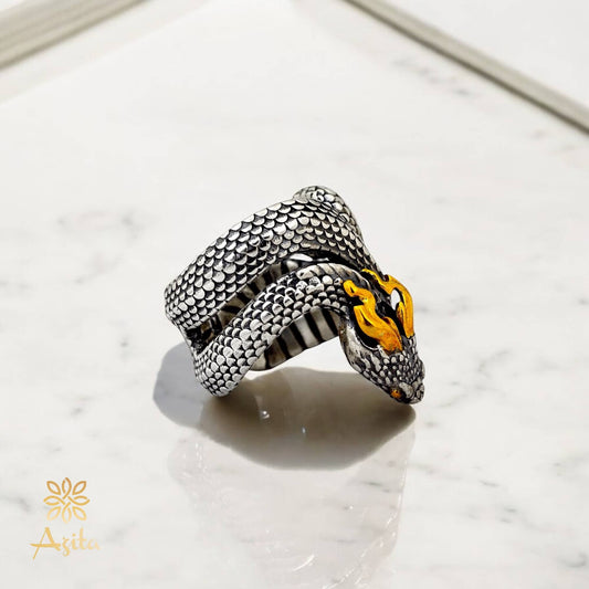 Azita 925 Sterling Silver Dragon Ring for Men and Boys with Certificate of Authenticity and 925 Stamp