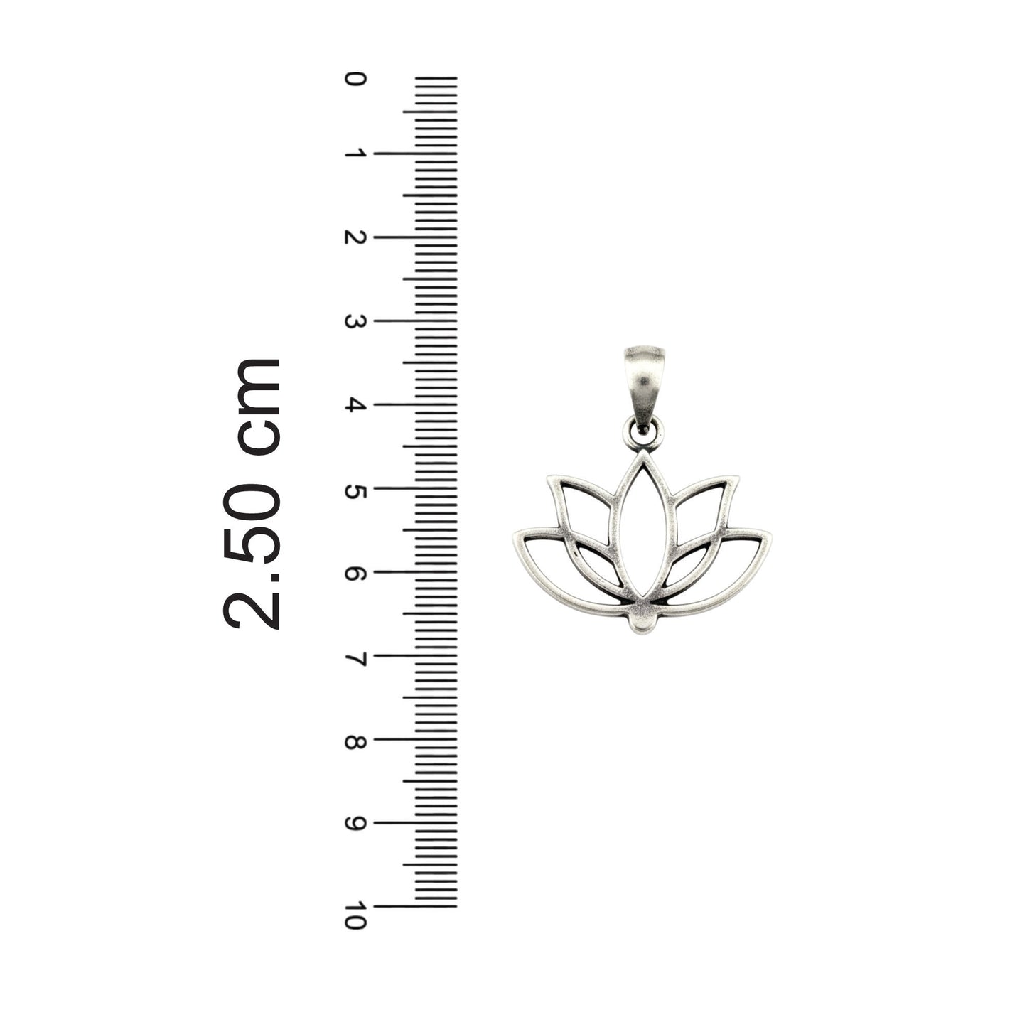 Azita 925 Sterling Silver Lotus Pendant for Women and Girls without chain with Certificate of Authenticity and BIS Hallmark.