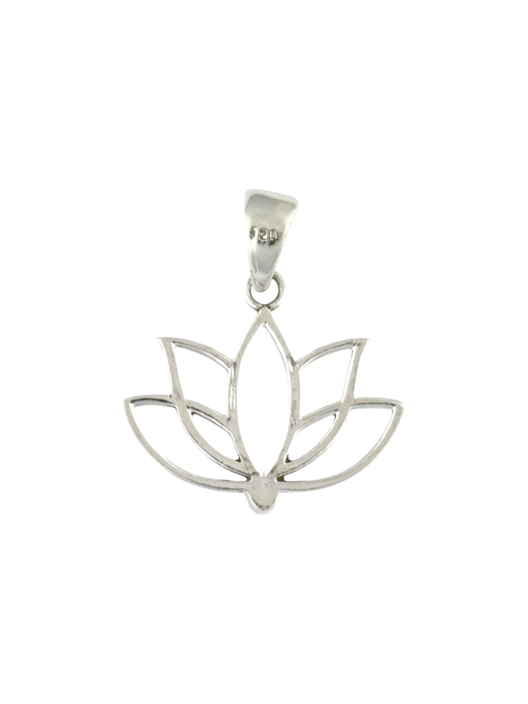 Azita 925 Sterling Silver Lotus Pendant for Women and Girls without chain with Certificate of Authenticity and BIS Hallmark.