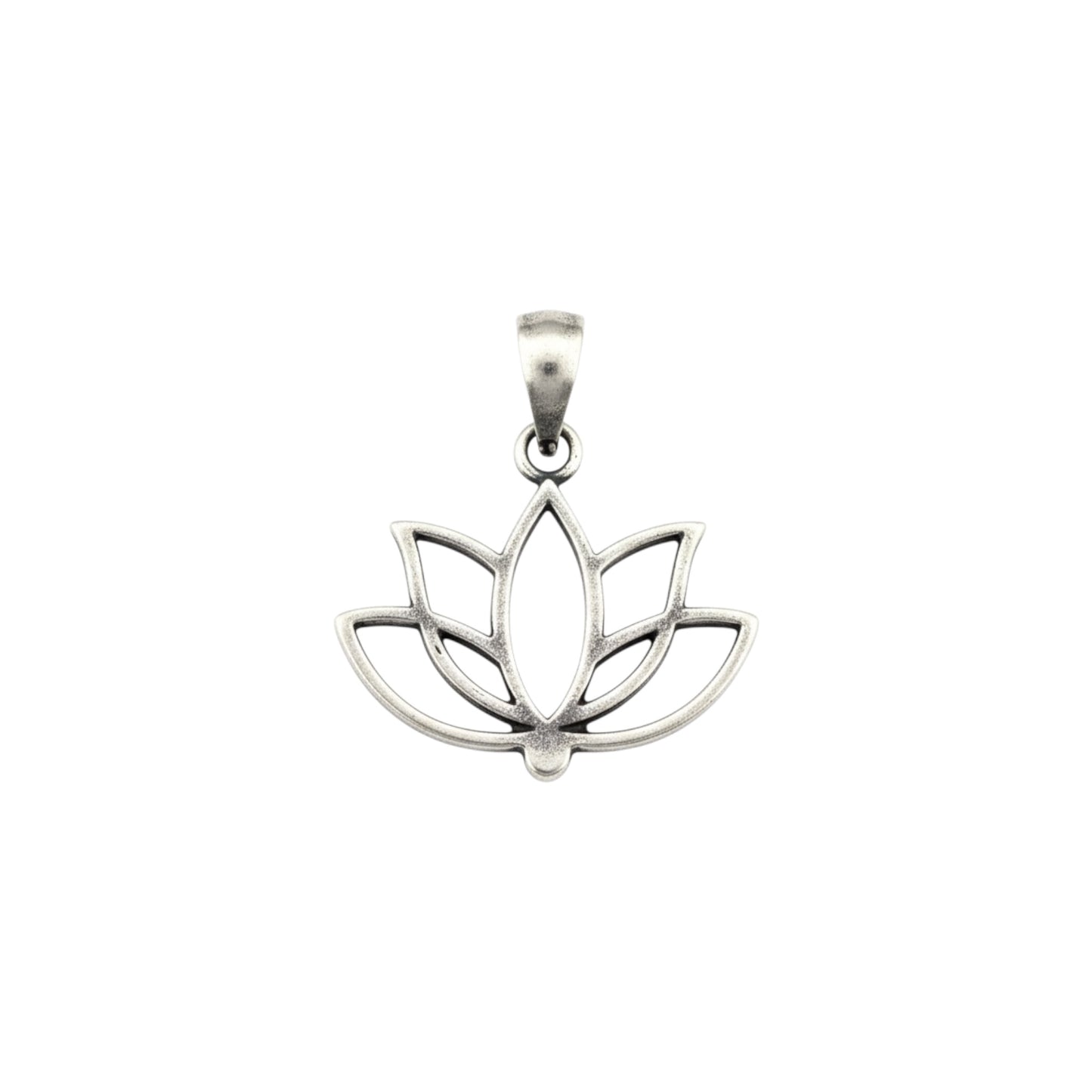 Azita 925 Sterling Silver Lotus Pendant for Women and Girls without chain with Certificate of Authenticity and BIS Hallmark.