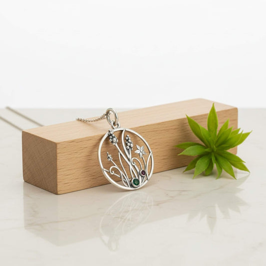 Azita 925 Sterling Silver Floral Pendant for Women and Girls Without Chain with Certificate of Authenticity and BIS Hallmark.