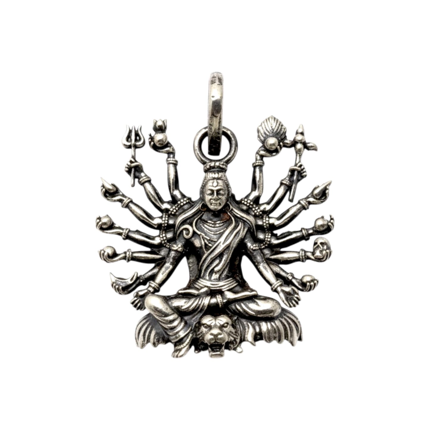 Azita 925 Sterling Silver God Shiv Pendant for Men and Women Without Chain with Certificate of Authenticity and BIS Hallmark.