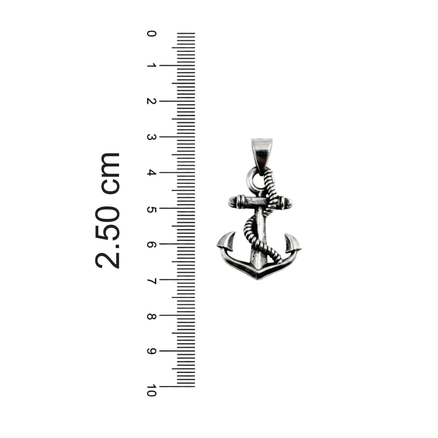 Azita 925 Sterling Silver Anchor Pendant for Men and Women Without Chain with Certificate of Authenticity and BIS Hallmark.