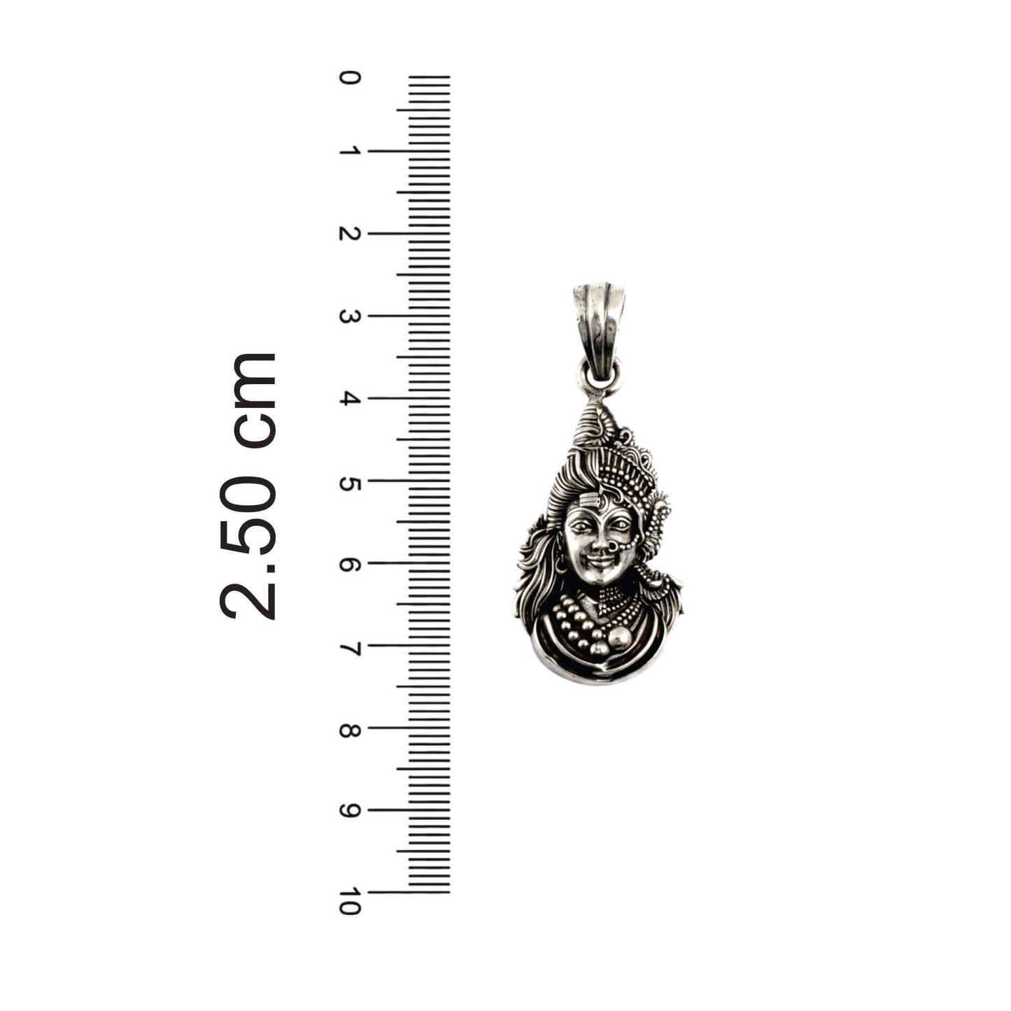 Azita 925 Sterling Silver God Ardhanarishvara Pendant for Men and Women Without Chain with Certificate of Authenticity and BIS Hallmark.